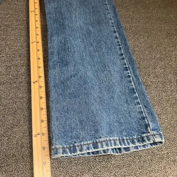 VTG 90s Calvin Klein Jeans Boot Cut Double Stone Medium Wash Women's Size 12 - Picture 8 of 10